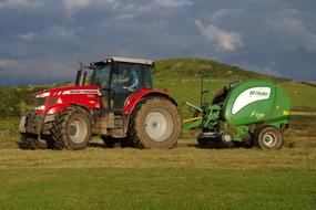 farmer tractor in the field
