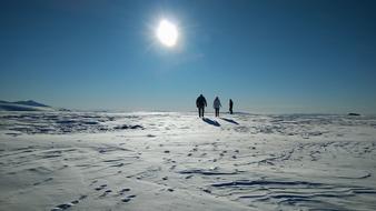 Winter Snow People Walking