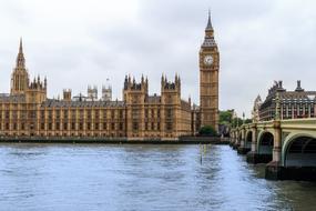 view of the big ben tower in the city