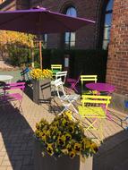 Colorful Chairs in Cafe