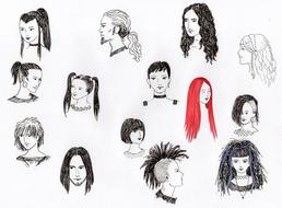 drawing hairstyles heads hair