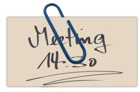 list staple paperclip pinning memo