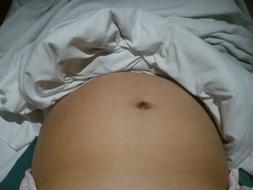 pregnant girl on the couch