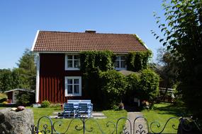 cozy house with a backyard