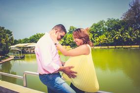 happy couple expecting a baby