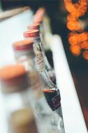 glass bottles of alcohol