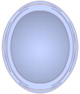 Frame with a mirror on a white background