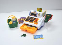Children toy supermarket cash register
