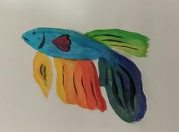 Watercolor Fish Guppy