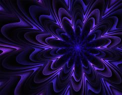 fractal blue mandala digital art