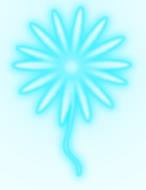 blue flower floral art