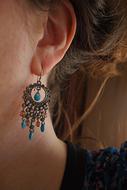 colorful earring on a girl
