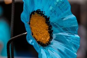 blue Flower Glass Garden