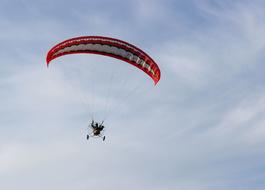 parachute and helicopter flight