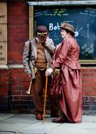 a couple in a gothic costume