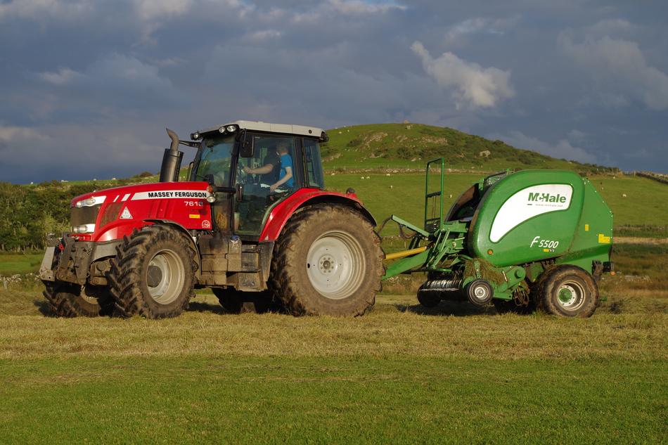 farmer tractor in the field