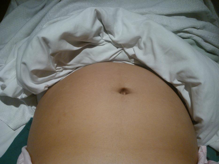 pregnant girl on the couch