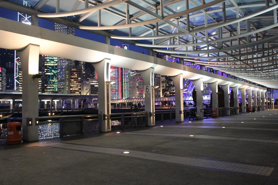 Hong Kong Central Pier Night