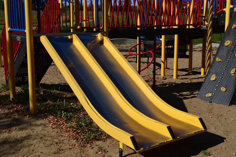 Playground Park yellow Slide