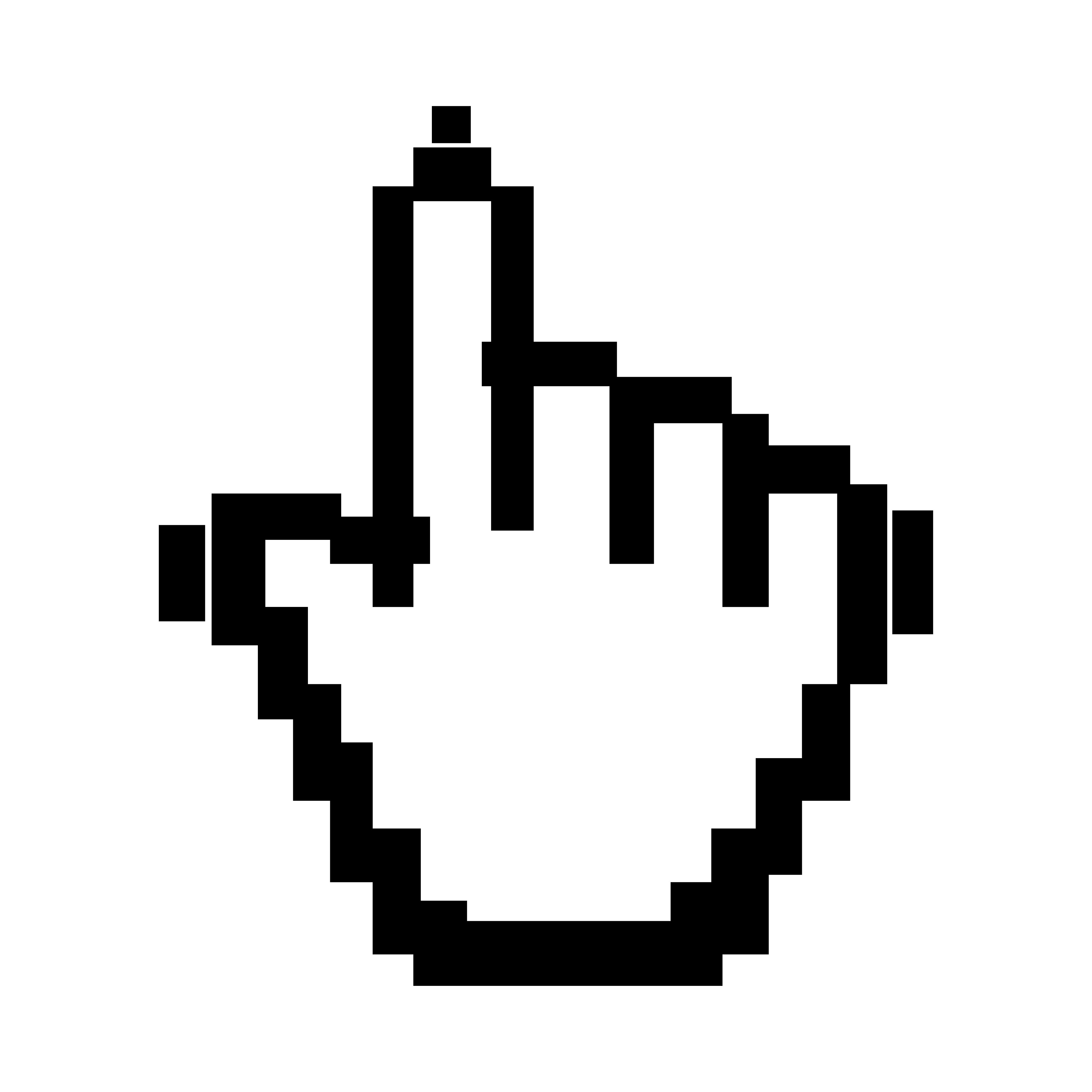 Hand cursor black white free image download