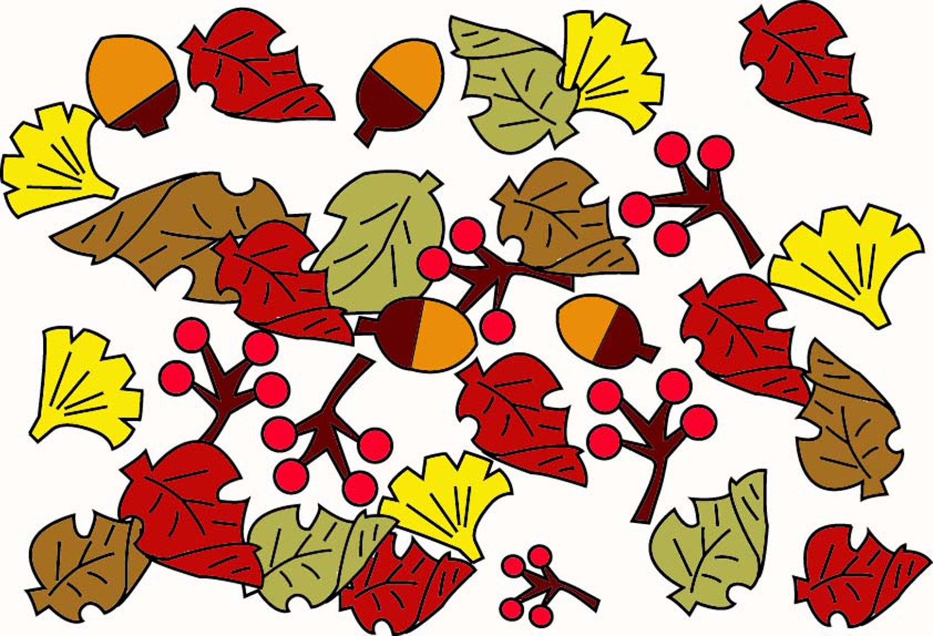 Рисунок опавших листьев