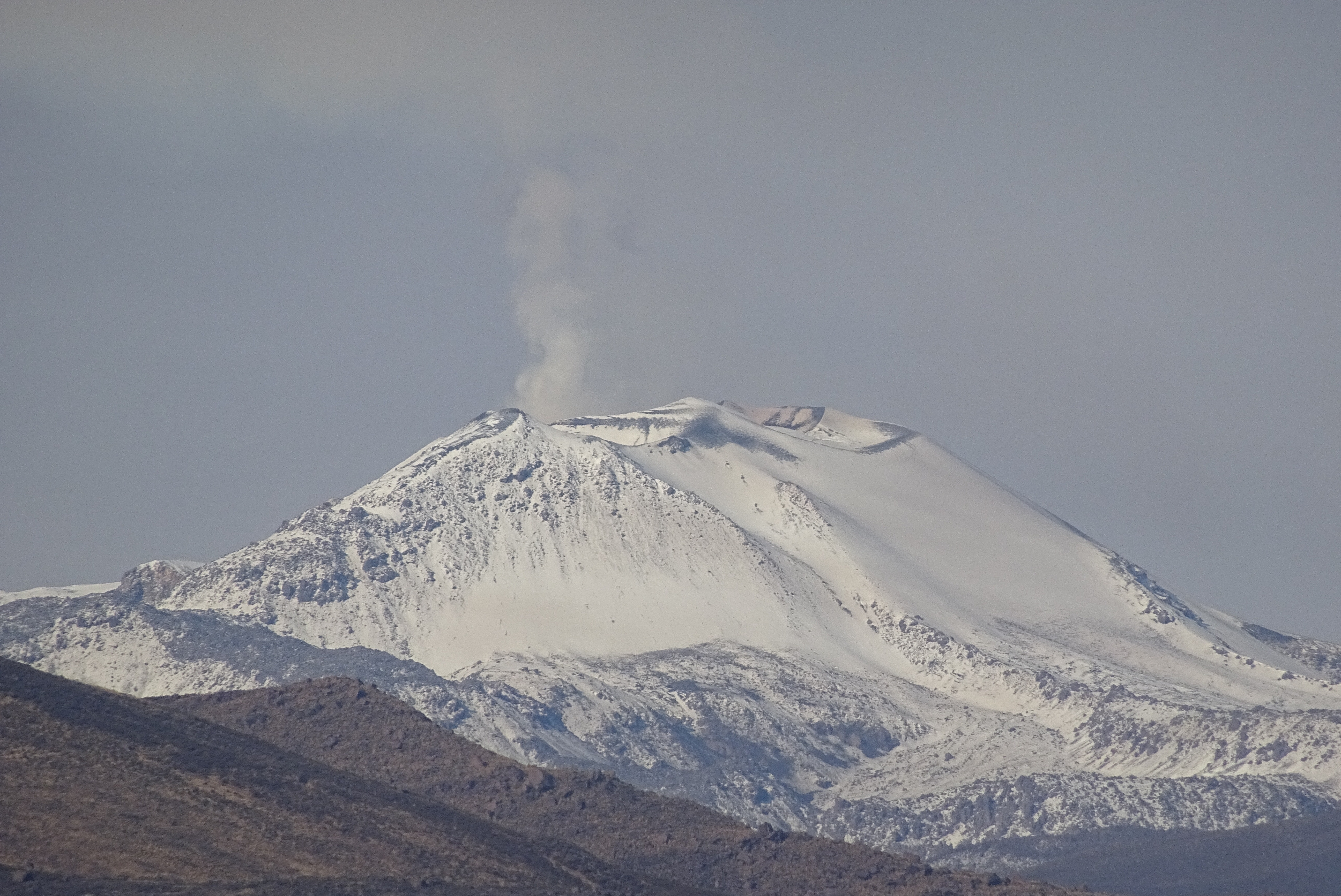 Volcano Smoking Snow free image download