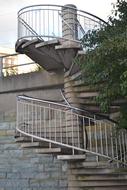 twisted stairs on the street