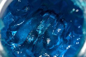 blue gel in a jar