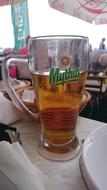 cold glass of beer on the table