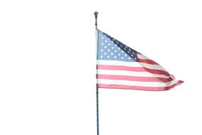 evolving usa flag on a white background