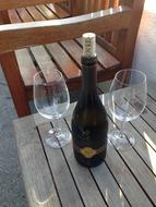 wine and glasses