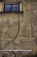 crack in a stone wall