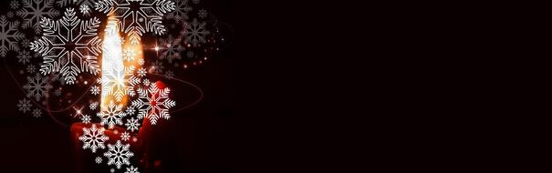 Christmas banner with a candle
