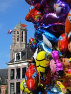 colored funny balloons