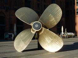fan propeller on the ground