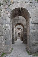 stone arch in old buildings