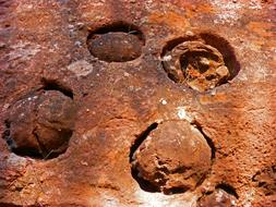 old orange rock
