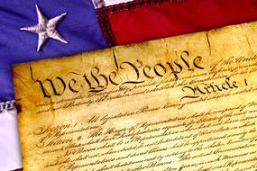 signed constitution on an old piece of paper