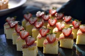 Strawberry cheesecake is sweet