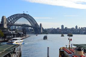 Beautiful view of the bridge and the city