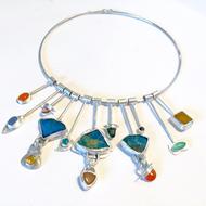 gemstones on a necklace