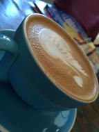 beautiful mug with sweet coffee