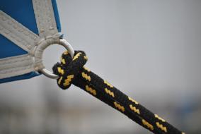 tied rope on a ship