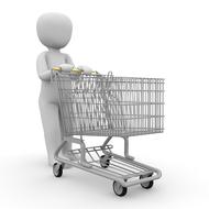 shopping cart shopping chrome steel