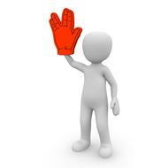 Funny character model with the red glove