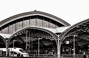 train station with lame trains