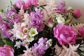 Pink and white Bouquet Flowers