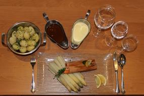 delicious dinner with drinks