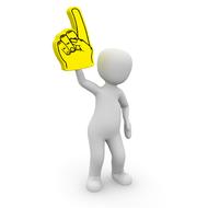 support man with a gauntlet