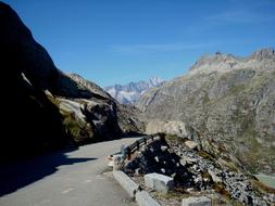 road through big mountains